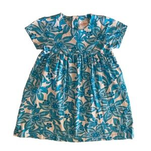 Hanna Andersson Girls 2009 Dress Mod Daisy Retro Floral Size 4 (100) Cotton